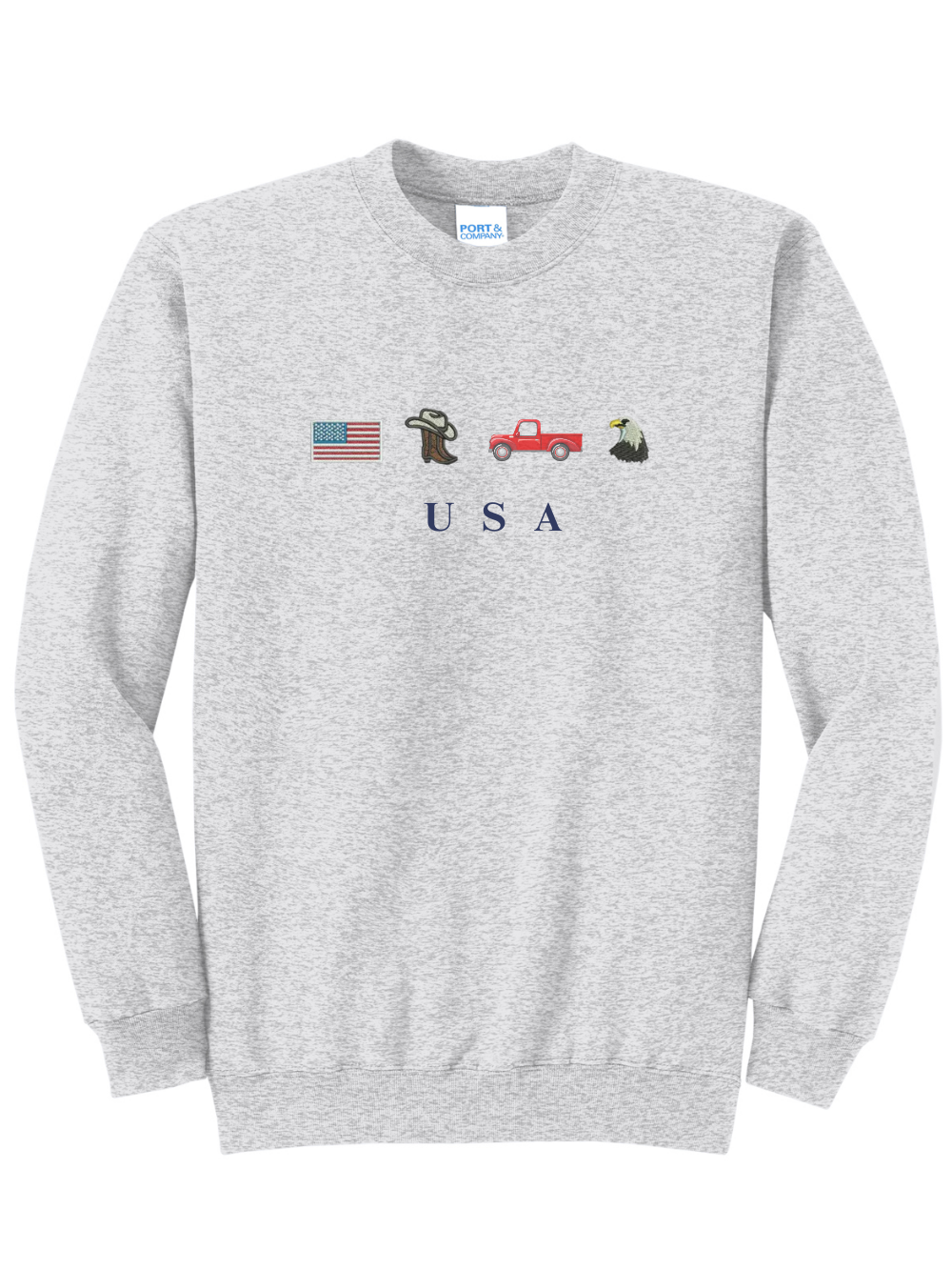 USA Vintage Icons Embroidered Crewneck Sweatshirt
