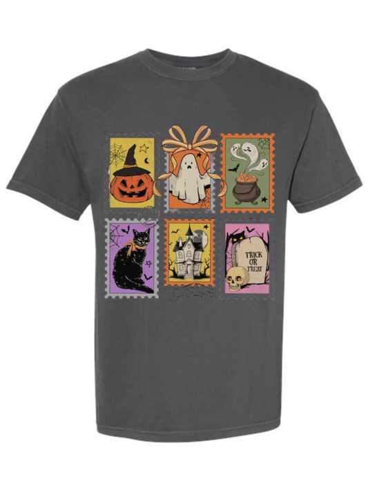 Halloween Stamp Graphic Comfort Colors T-Shirt