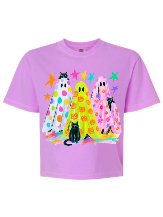 Preppy Halloween Graphic Comfort Colors Boxy Tee