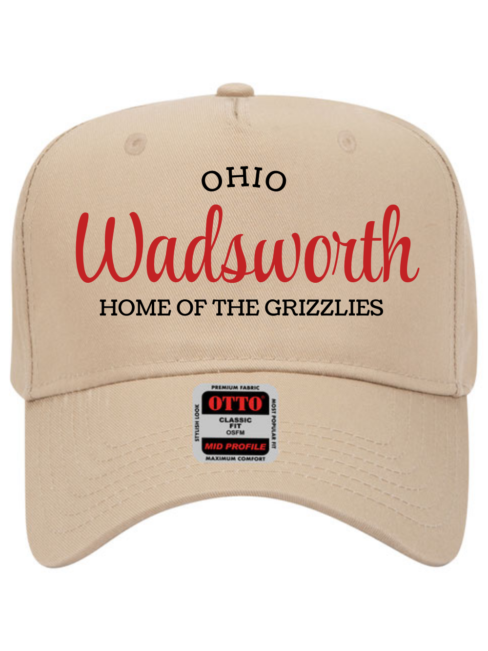 Wadsworth Home Of The Grizzlies Embroidered Otto Trucker Hat
