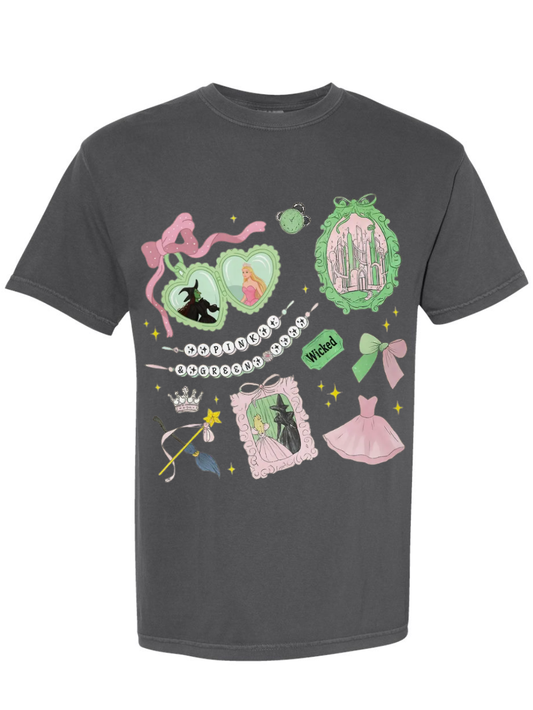 Pink & Green Wicked Icons Graphic Comfort Colors T-Shirt