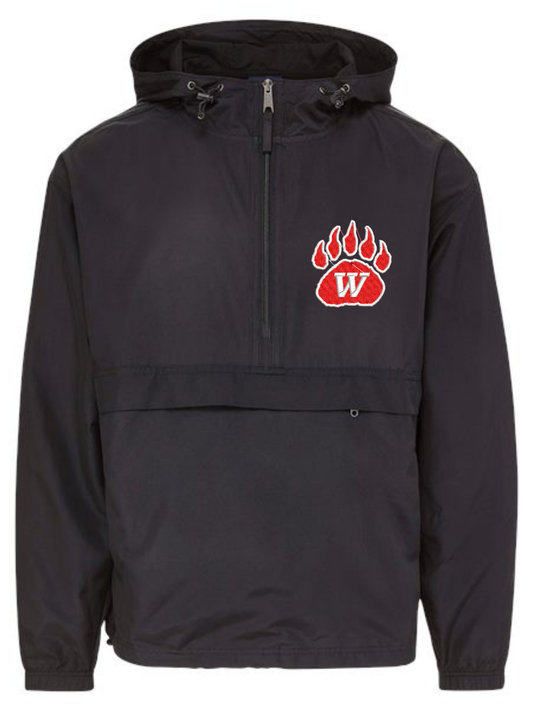 Wadsworth Embroidered Windbreaker Half Zip Jacket