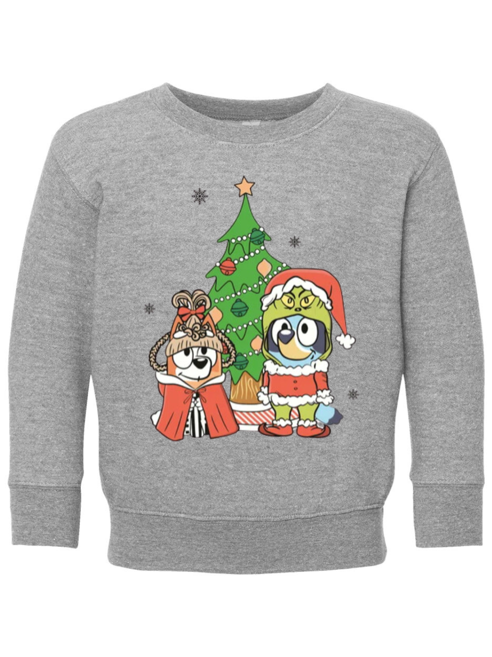 Bluey Christmas Graphic Toddler Or Kid Crewneck Sweatshirt