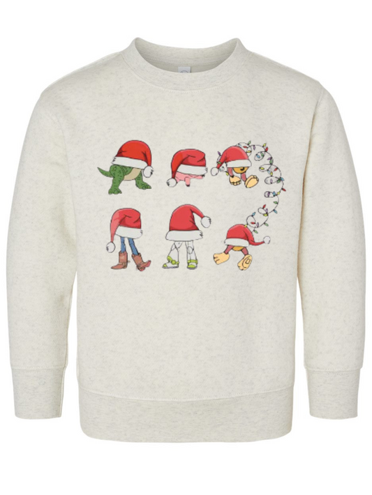 Toy Story Santa Hats Graphic Toddler Or Kids Crewneck Sweatshirt