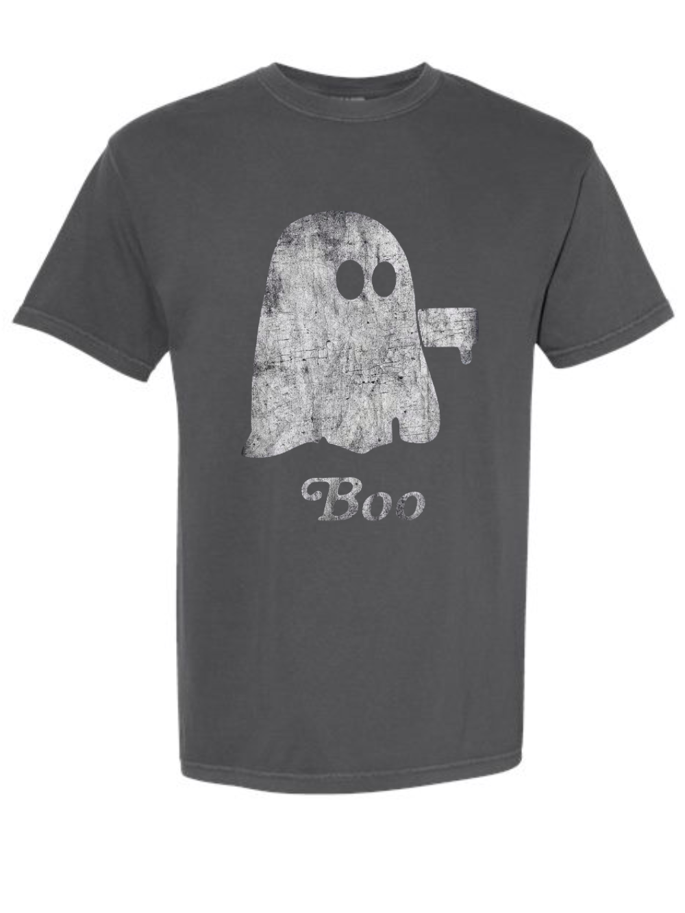 Boo Ghost Thumbs Down Distressed Halloween Graphic Comfort Colors T-Shirt