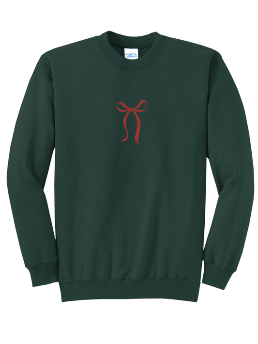 Santa Baby Embroidered + Printed Christmas Crewneck Sweatshirt