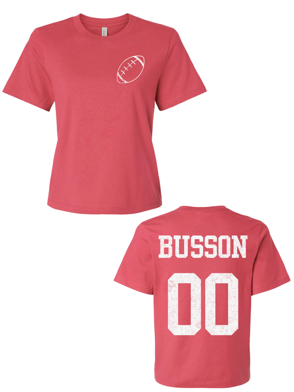 Customized Football Bella + Canvas Heavyweight Boxy T-Shirt
