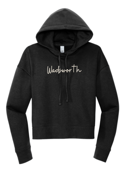 Wadsworth Script Embroidered Hoodie or Crewneck