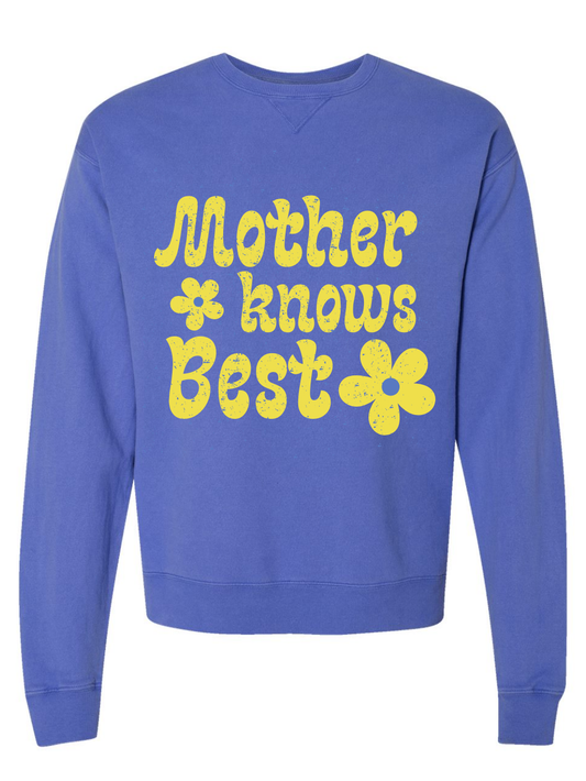 Mother Knows Best Printed Graphic Comfort Wash Crewneck Sweatshirt