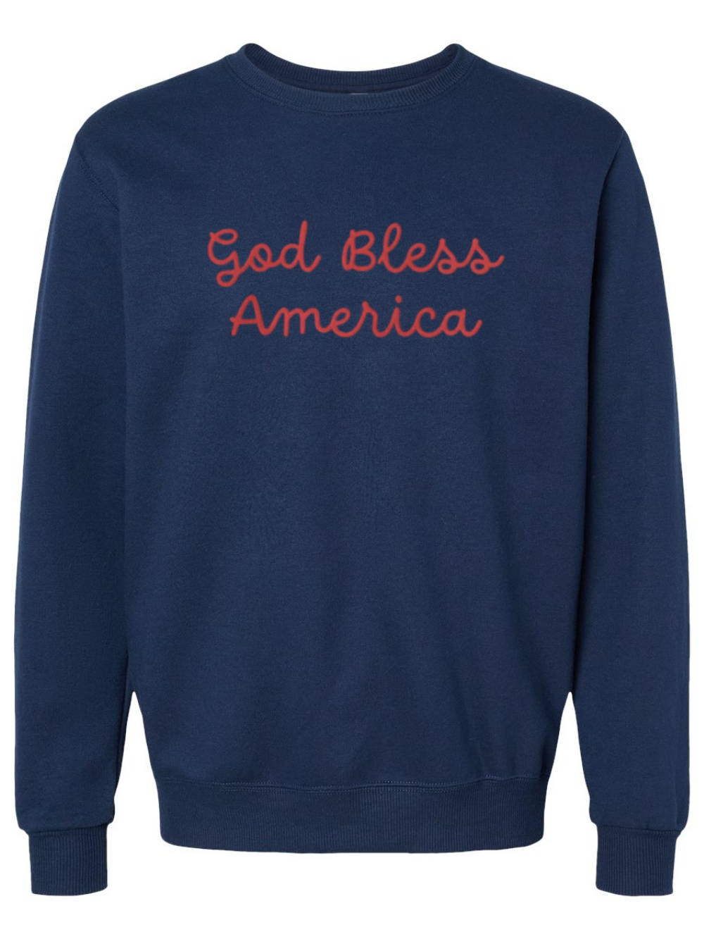 God Bless America Embroidered Crewneck Sweatshirt