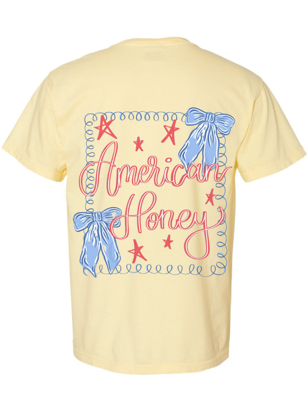 American Honey Cutesy Printed Back Comfort Colors Graphic T-Shirt