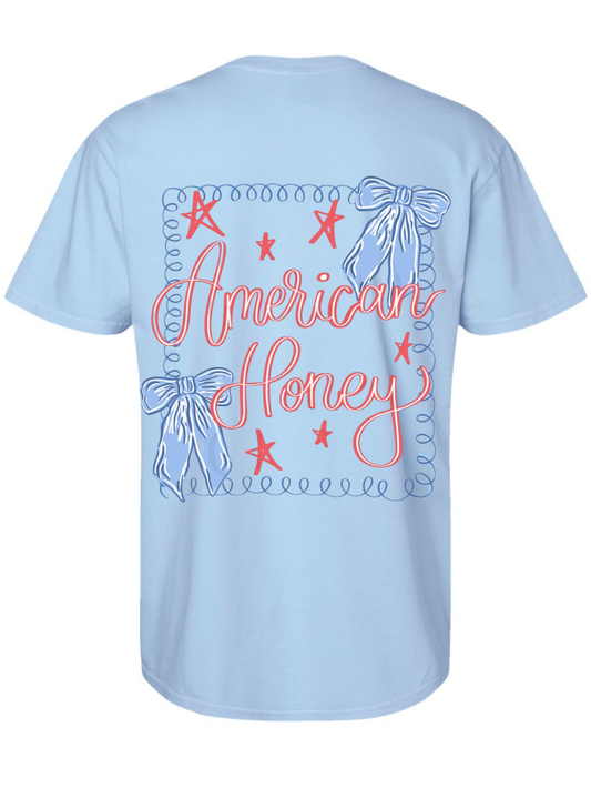 American Honey Cutesy Printed Back Comfort Colors Graphic T-Shirt