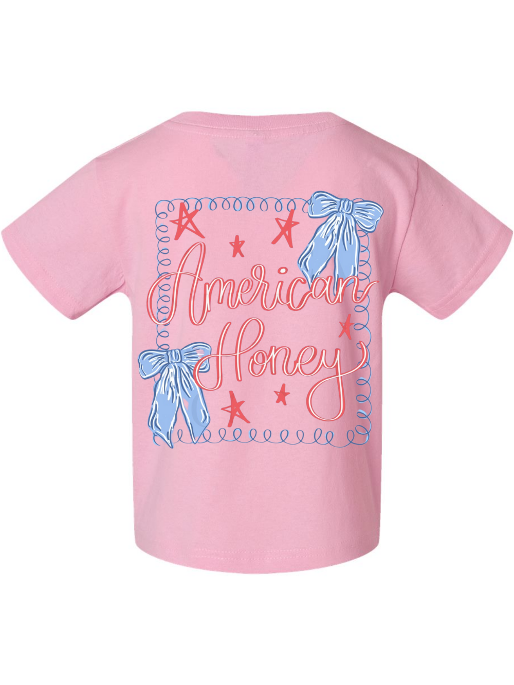 American Honey Cutesy Printed Back Comfort Colors Graphic Toddle or Youth T-Shirt