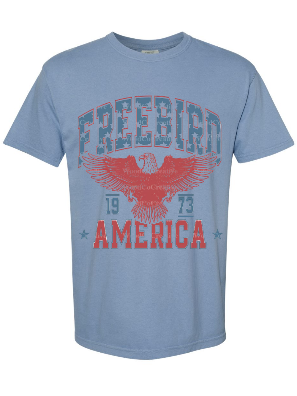 Free Bird America Printed Comfort Colors Graphic T-Shirt
