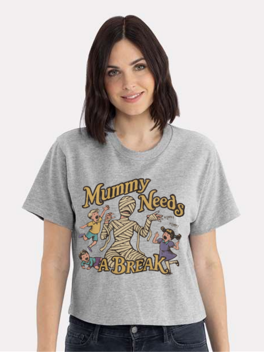 Mummy Needs A Break Graphic Boxy Tee