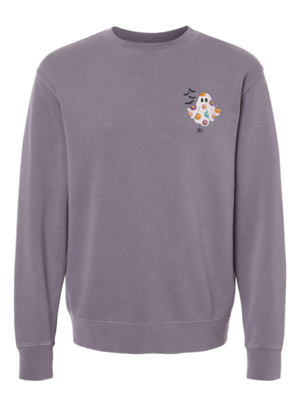 Floral Ghost Embroidered Sweatshirt