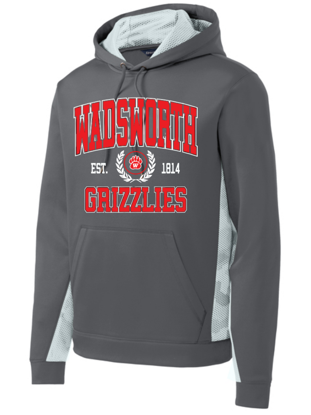 Wadsworth Grizzlies Printed Sport-Tek® CamoHex Colorblock Youth Hooded Sweatshirt