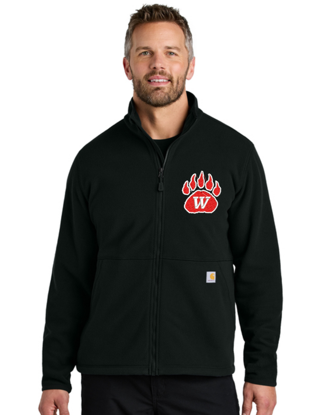 Wadsworth Embroidered Carhartt® Textured Full-Zip Fleece Jacket