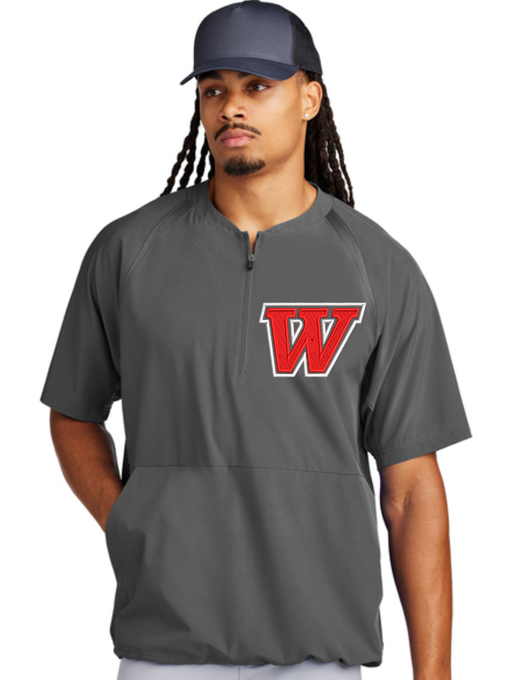 Wadsworth Embroidered Sport-Tek® Repeat 1/2-Zip Short Sleeve Jacket