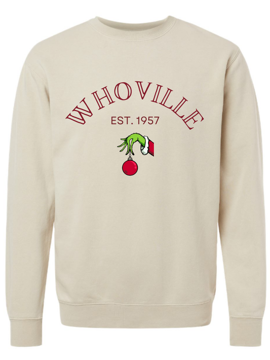 Whoville Embroidered Washed Crewneck Sweatshirt