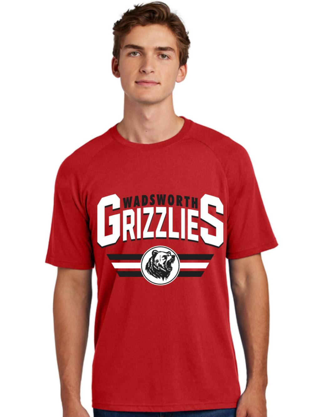 Wadsworth Grizzlies Printed Halftime Raglan Tee
