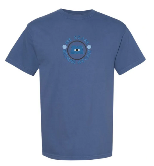 Scare Because We Care Embroidered Comfort Colors Youth & Adult T-Shirt