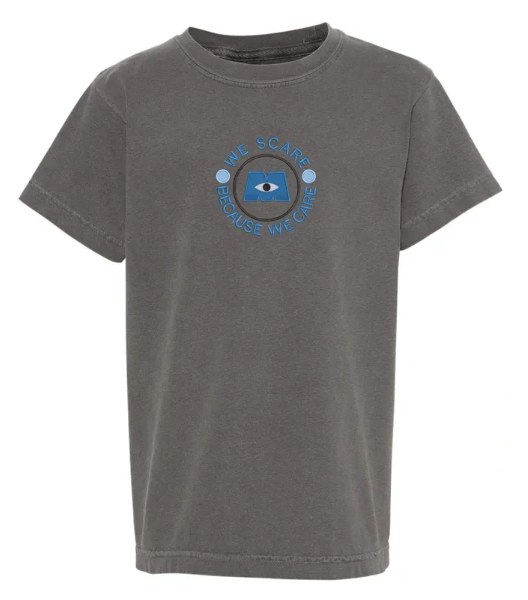 Scare Because We Care Embroidered Comfort Colors Youth & Adult T-Shirt