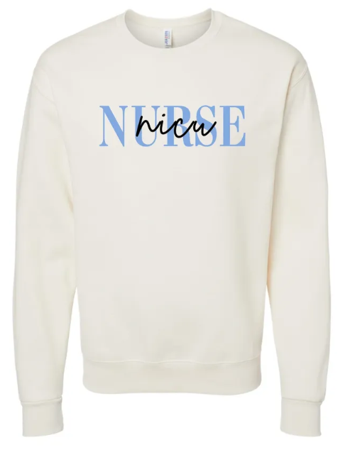 Custom Nurse Embroidered Crewneck Sweatshirt