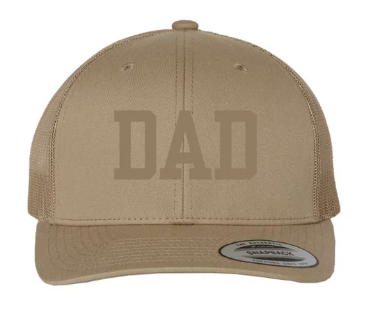Tone on Tone Dad Embroidered Snapback Trucker Hat