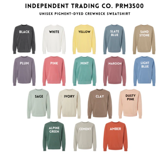 The Cool Moms Club Embroidered Tone on Tone Pigment-Dyed Crewneck Sweatshirt