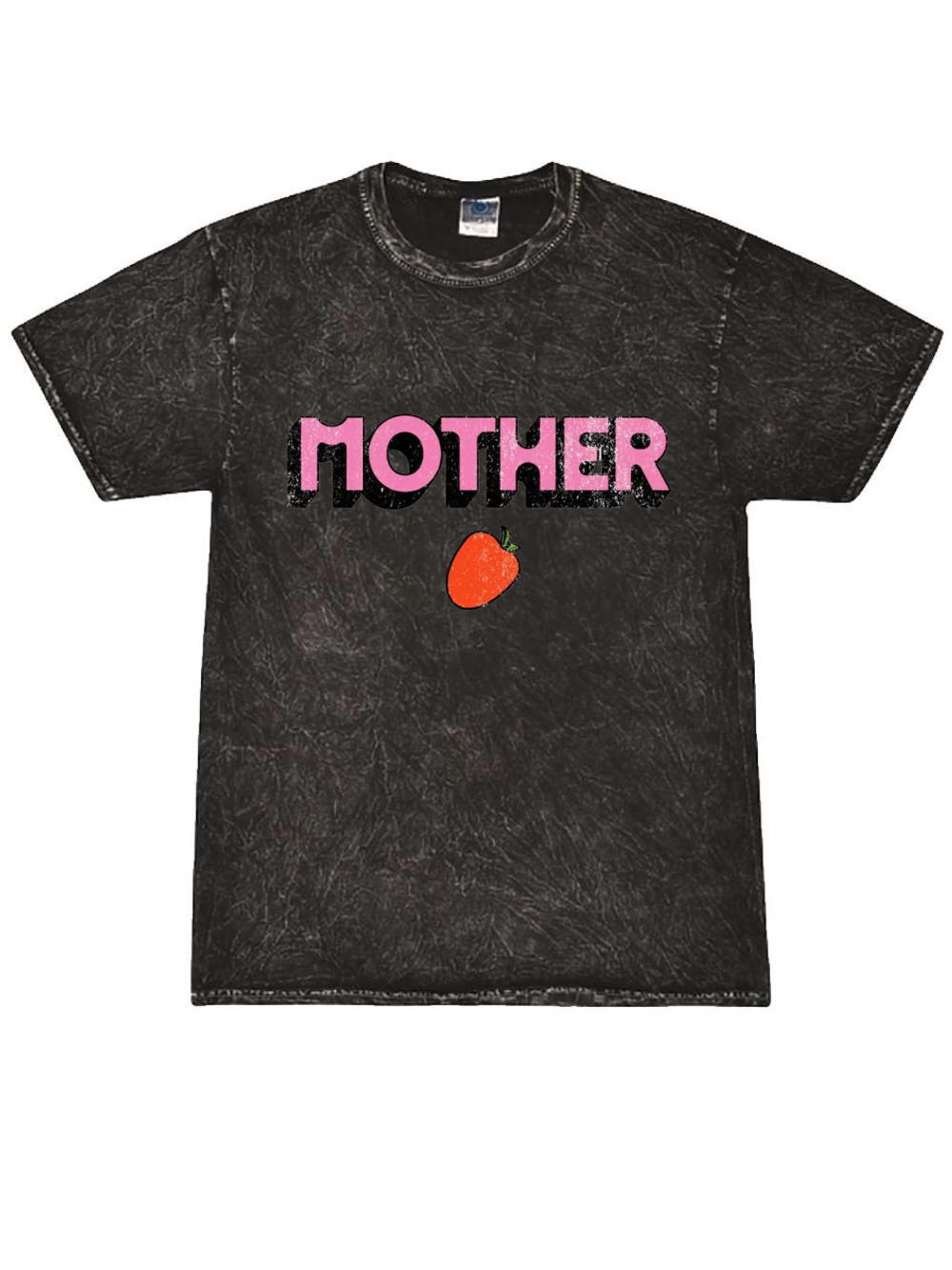 Mother Strawberry Graphic Mineral Wash Black T-Shirt