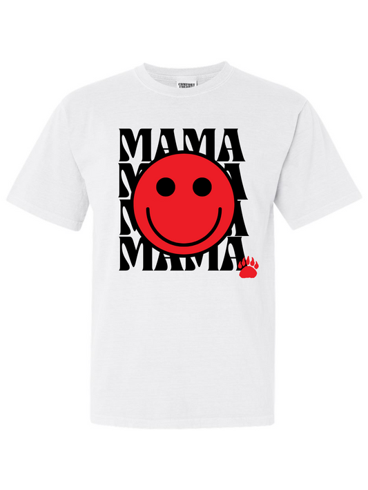 MAMA Smiley Face Grizzlies Comfort Colors Graphic T-Shirt