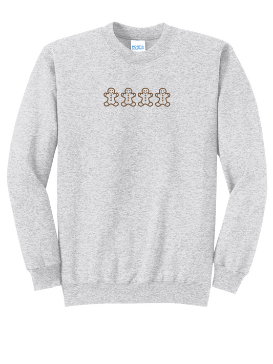 Gingerbread Embroidered Crewneck Sweatshirt