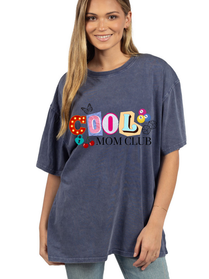 Cool Mom Club Retro Graphic Ladies' Oversized T-Shirt