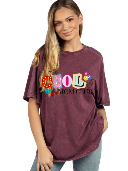 Cool Mom Club Retro Graphic Ladies' Oversized T-Shirt