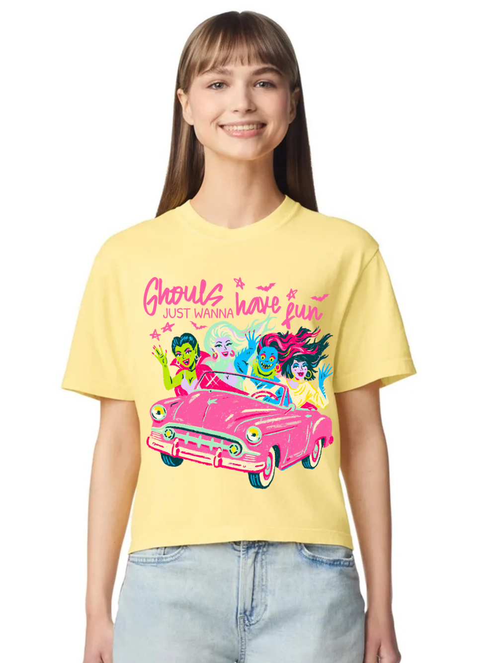 Ghouls Just Wanna Have Fun Graphic Comfort Colors Boxy Tee