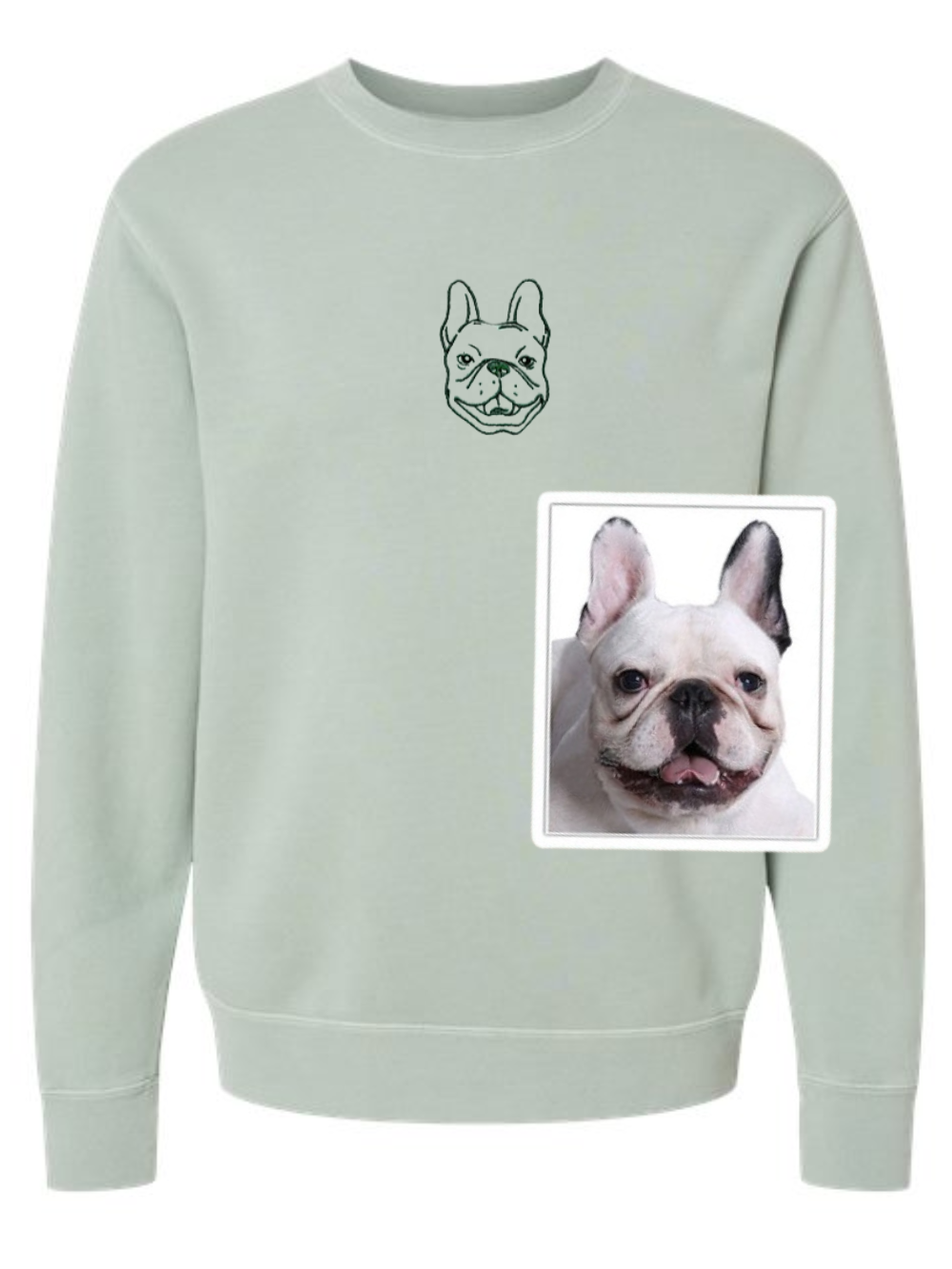 Custom Dog or Animal Outline Embroidered Crewneck Sweatshirt