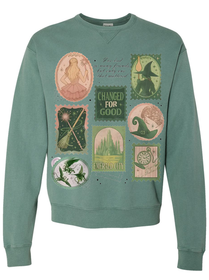 Changed For Good Watercolor Wicked Graphic Washed Crewneck or T-Shirt