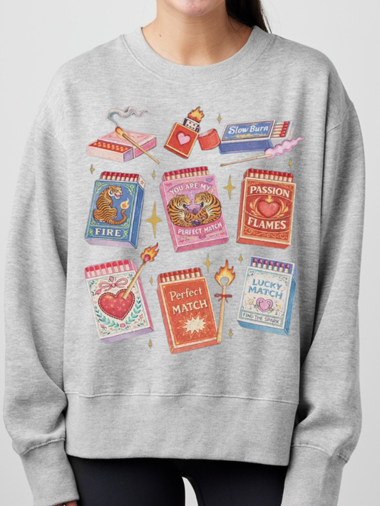 Perfect Match Graphic Ladies Boxy Crew