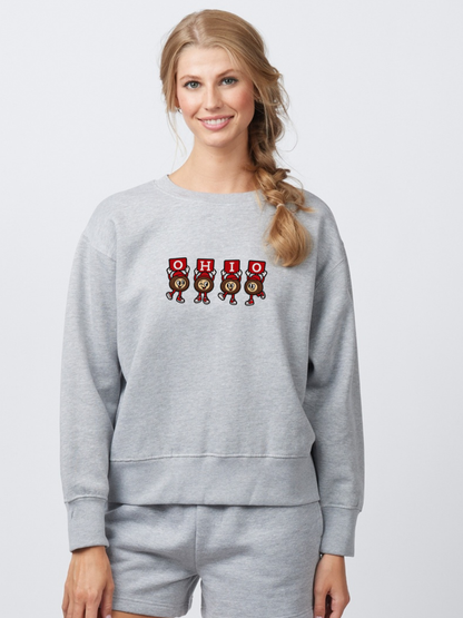 Ohio State Buckeyes Embroidered Boxy Crewneck