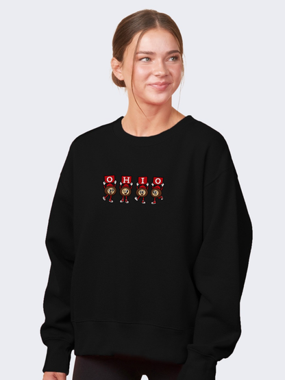 Ohio State Buckeyes Embroidered Boxy Crewneck