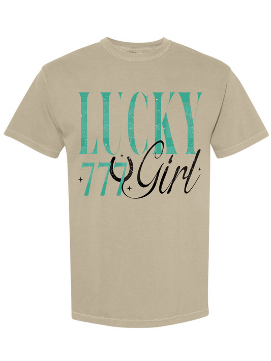 Lucky Girl Graphic Comfort Colors T-Shirt