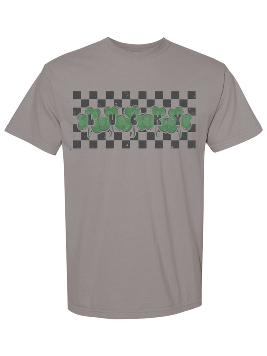 Lucky Checkered Graphic Comfort Colors T-Shirt