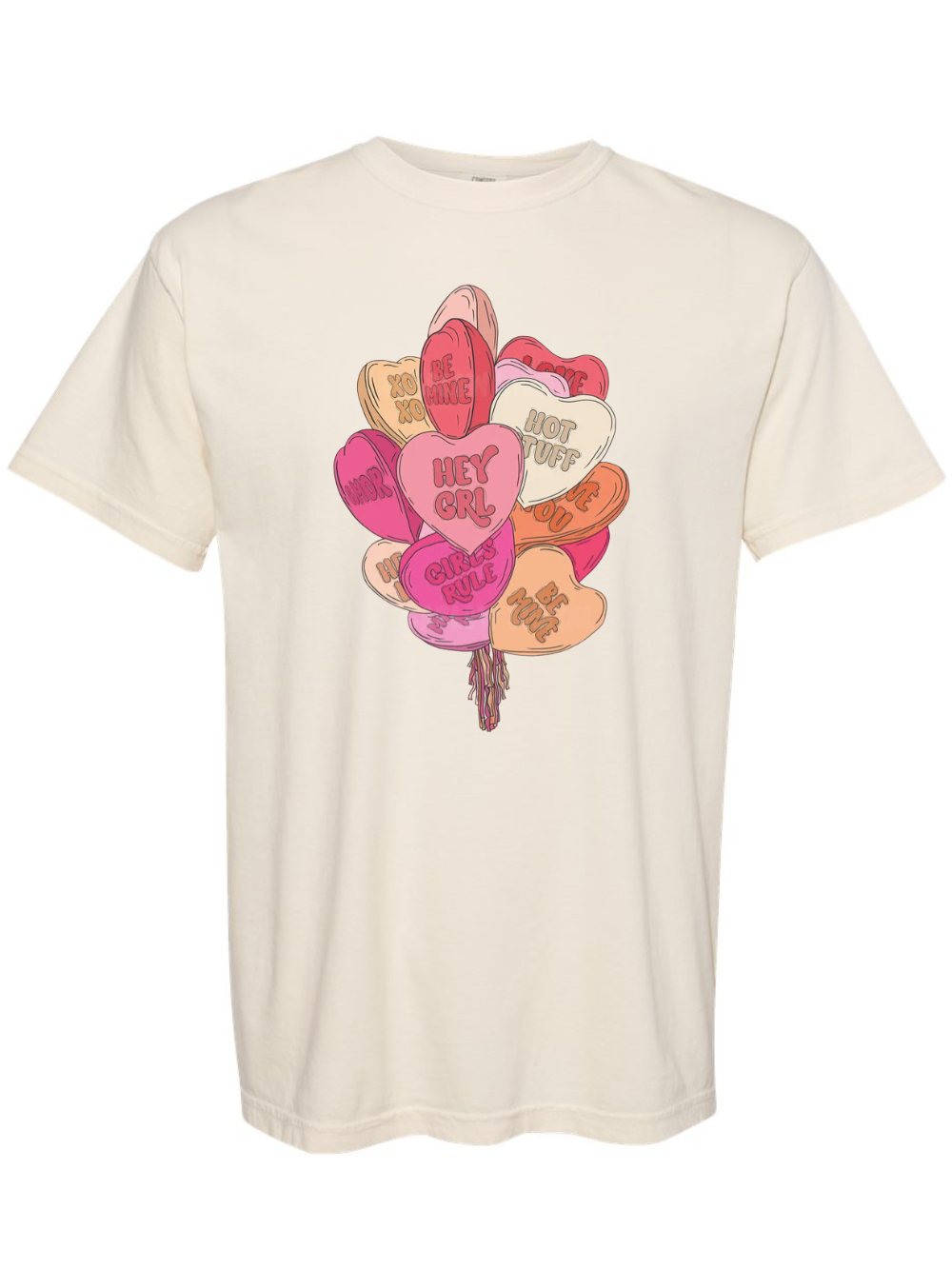 Heart Balloons Comfort Colors Graphic T-Shirt