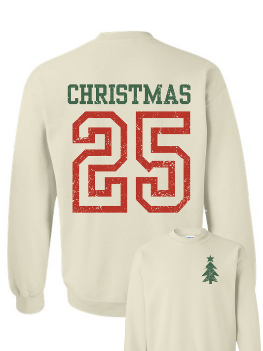 Christmas Varsity Graphic Crewneck Sweatshirt