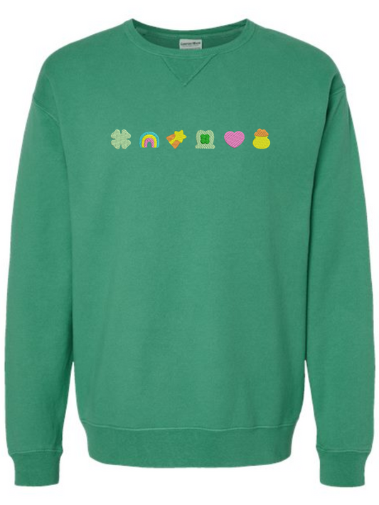 Dainty Lucky Charms Embroidered Crewneck Sweatshirt