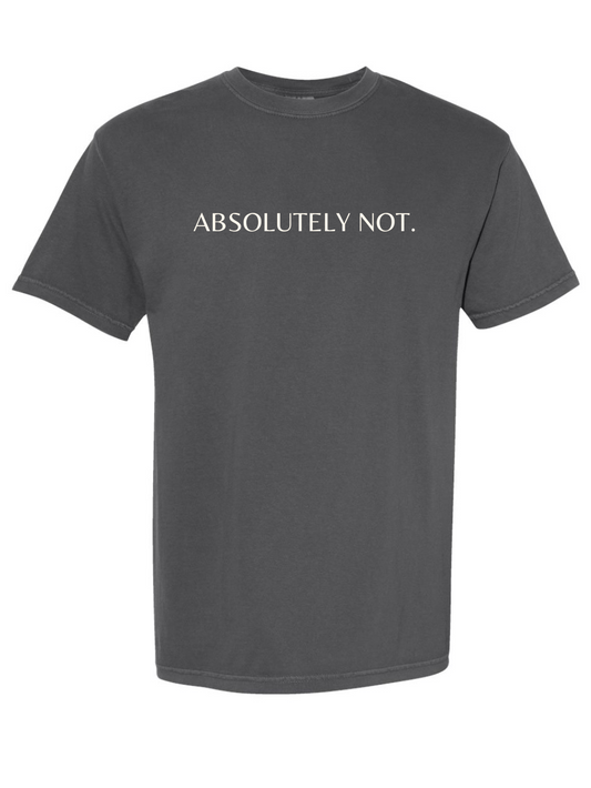 Absolutely Not Embroidered Comfort Colors Short Sleeve Shirt