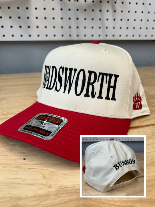 Custom Wadsworth Last Name Embroidered Otto Trucker Hat