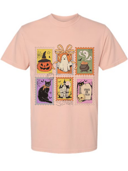 Halloween Stamp Graphic Comfort Colors T-Shirt