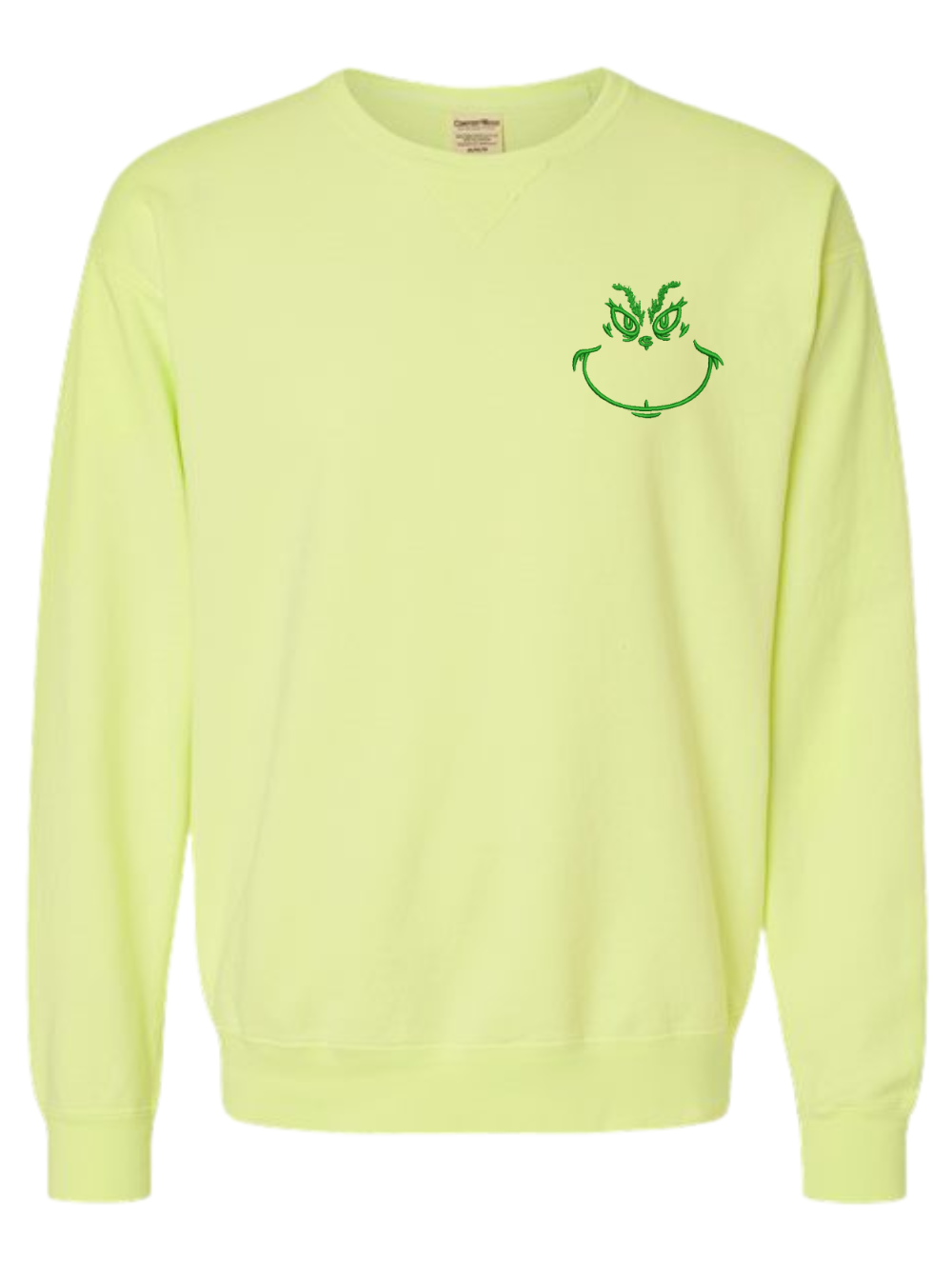 Grinch You're A Mean One Embroidered + Printed Christmas T-Shirt or Crewneck
